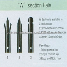 Fabrication de clôtures Pales Palisade de haute qualité D ou W